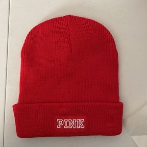 NWOT Victoria’s Secret PINK Ribbed Knitted Beanie